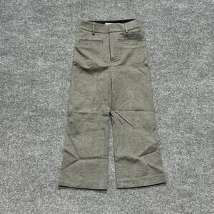 Dondup Pants Womens 38 Gray Ponte Cropped Wide Leg Stretch Dress Trousers Italy